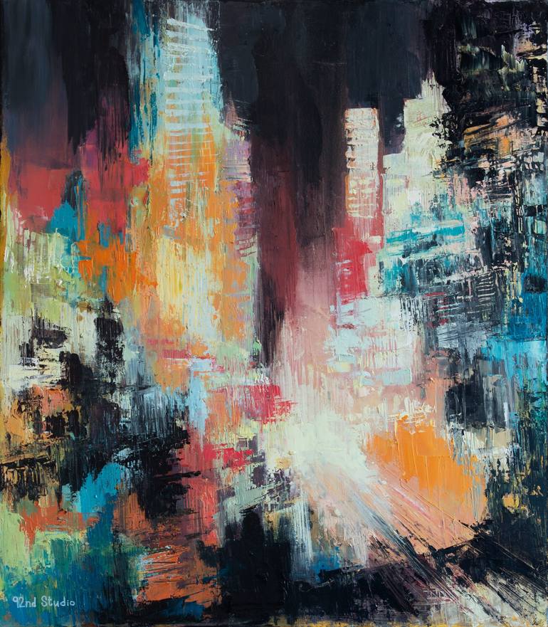 Bridge Street, New York Painting by Ninety-second Studio | Saatchi Art