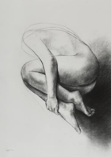 Original Figurative Nude Drawings by Carlos Morales Pilonieta