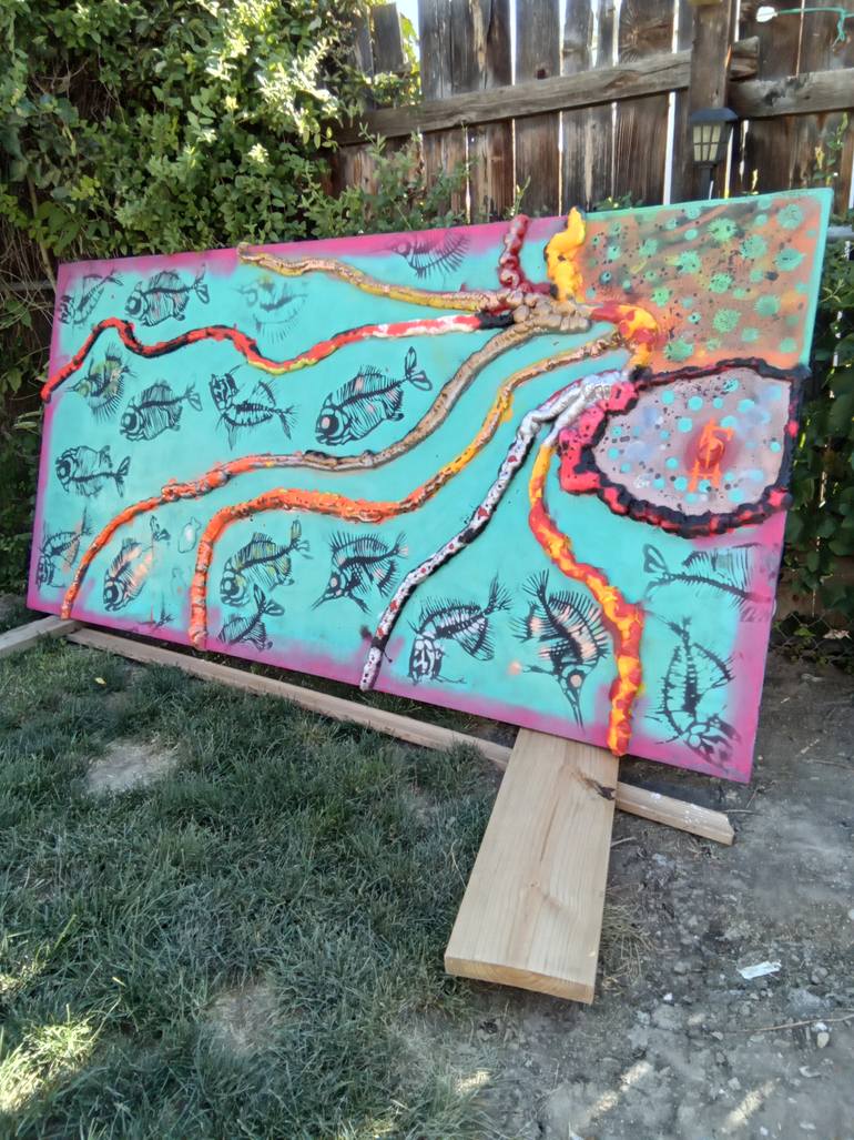 Original Surrealism Abstract Painting by Mark Sondgeroth