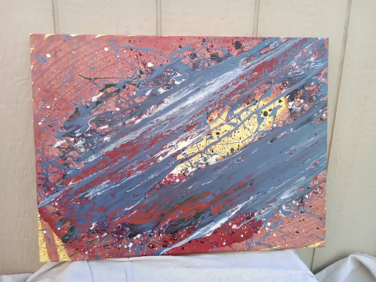 Original Abstract Outer Space Painting by Mark Sondgeroth