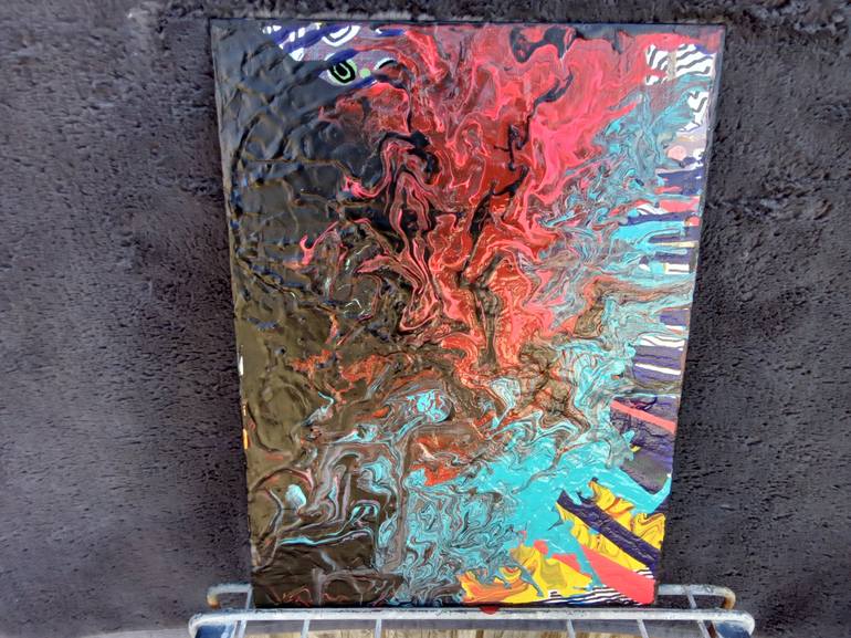 Original Abstract Outer Space Painting by Mark Sondgeroth