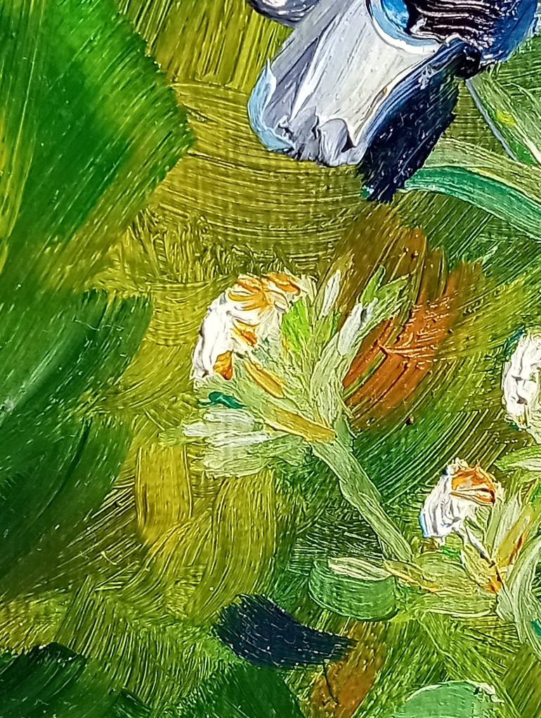 Original Impressionism Floral Painting by Elvin egon gonzalez