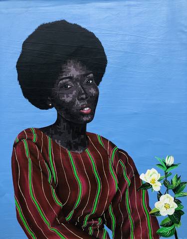 Original Portraiture Women Paintings by Oluwatobiloba Fasalejo