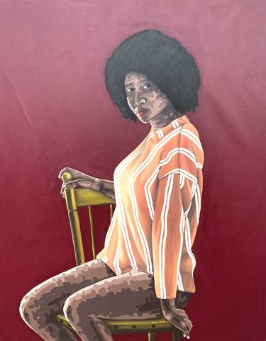 Original Portraiture Women Paintings by Oluwatobiloba Fasalejo