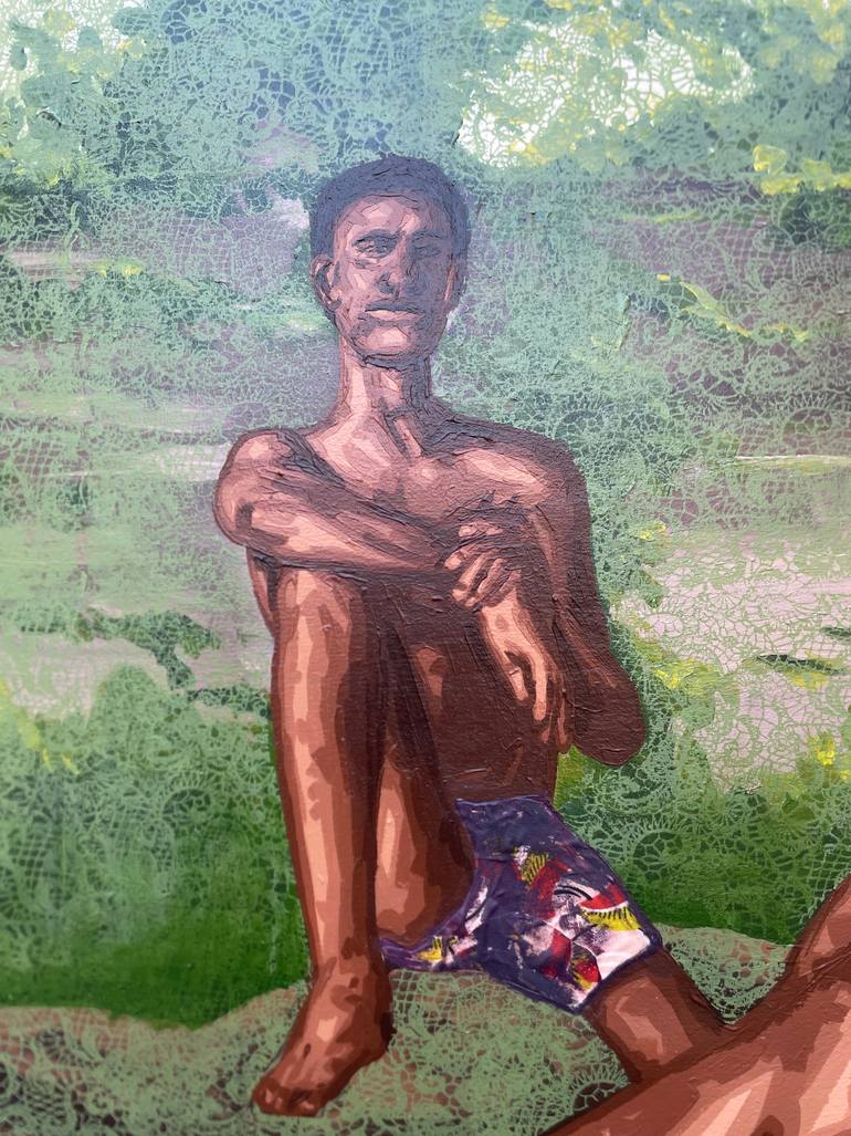 Original Abstract Men Painting by Oluwatobiloba Fasalejo