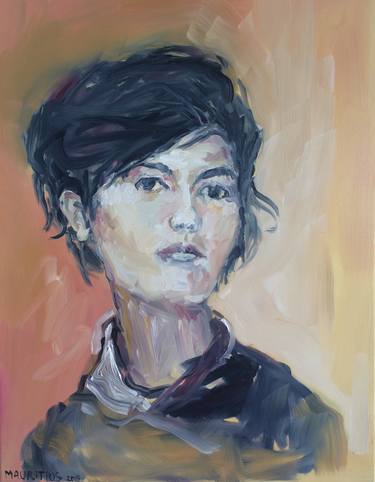 Original Expressionism Portrait Paintings by Norbert Mauritius