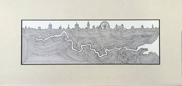 Original Expressionism Cities Drawings by Zuzu Sahillioglu
