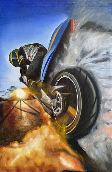 Original Motorcycle Paintings by Marianna L