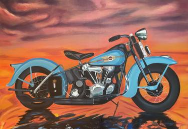 Original Motorcycle Paintings by Marianna L
