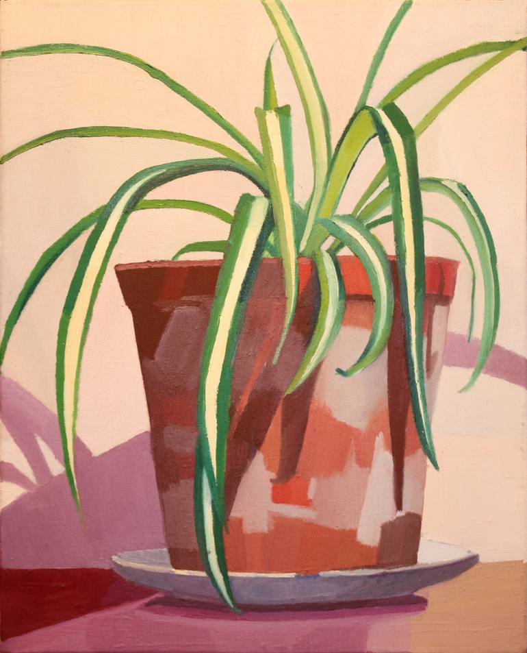 Spider Plant Painting by Kenneth Hay | Saatchi Art Brazil