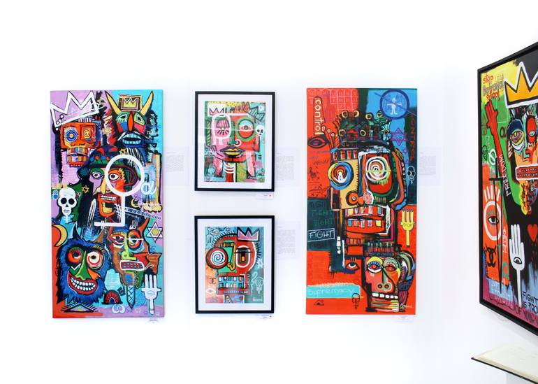 Original Abstract Expressionism Graffiti Painting by Greta Andreica