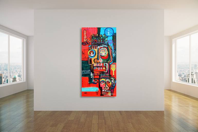 Original Abstract Expressionism Graffiti Painting by Greta Andreica