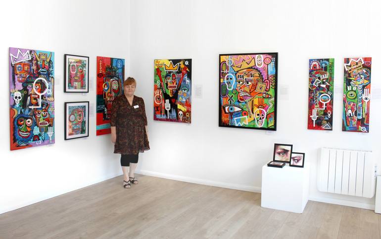 Original Abstract Expressionism Graffiti Painting by Greta Andreica