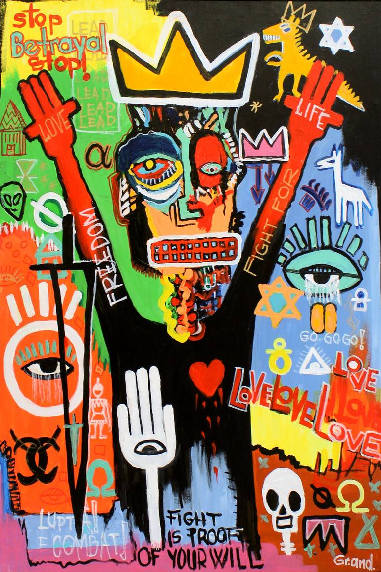 Original Abstract Graffiti Paintings by Greta Andreica