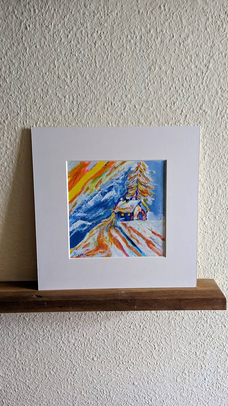 Original Art Deco Landscape Painting by Ellen Frischbutter