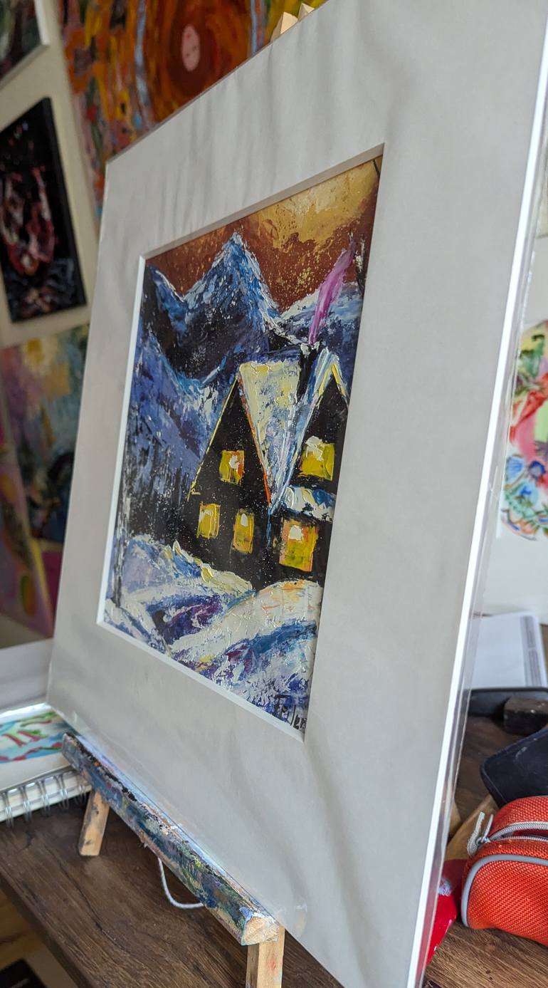 Original Art Deco Landscape Painting by Ellen Frischbutter