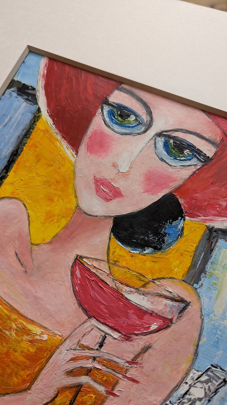 Original Art Deco Women Painting by Ellen Frischbutter