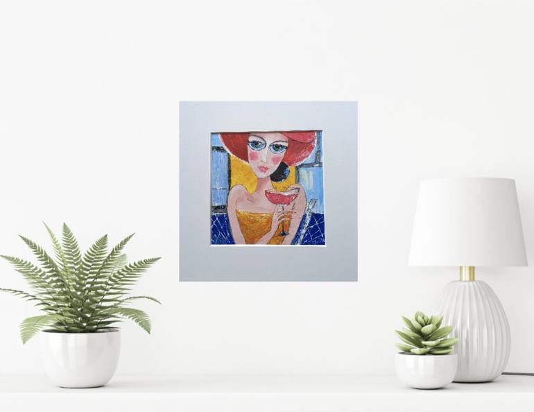 Original Art Deco Women Painting by Ellen Frischbutter