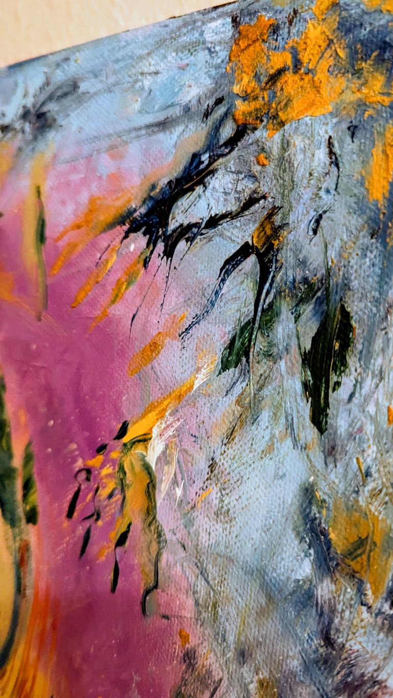 Original Abstract Expressionism Abstract Painting by Ellen Frischbutter