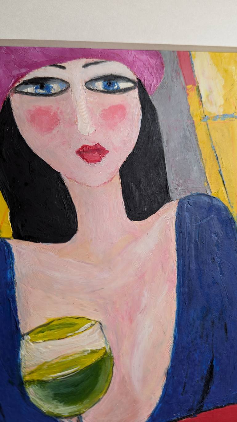 Original Art Deco People Painting by Ellen Frischbutter