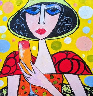 Print of Expressionism Women Paintings by Ellen Frischbutter