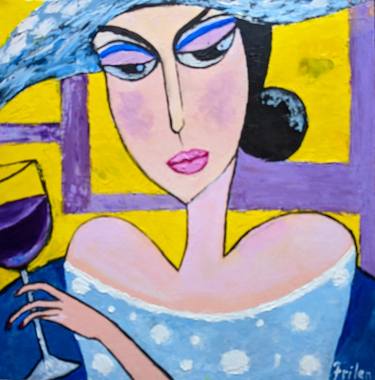 Original Art Deco Women Paintings by Ellen Frischbutter