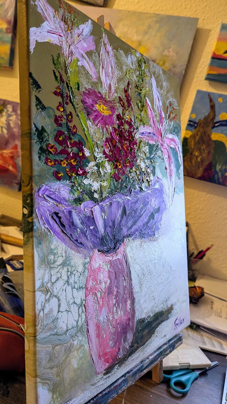 Original Expressionism Botanic Painting by Ellen Frischbutter