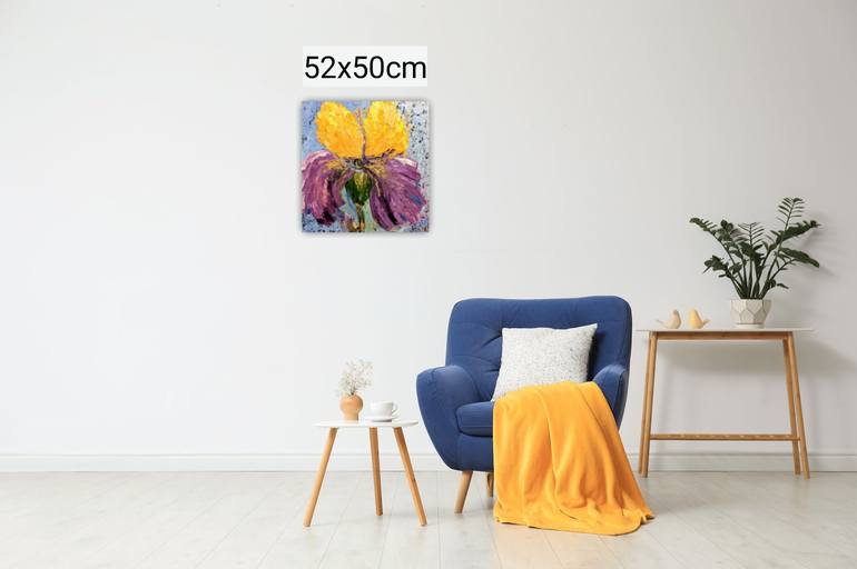 Original Abstract Floral Painting by Ellen Frischbutter