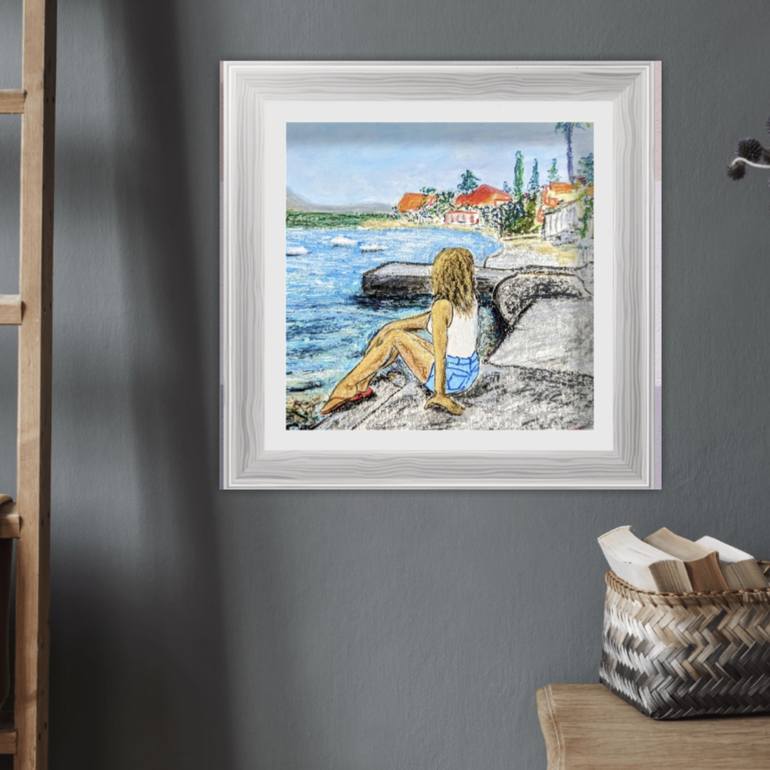 Original Conceptual Landscape Painting by Ellen Frischbutter