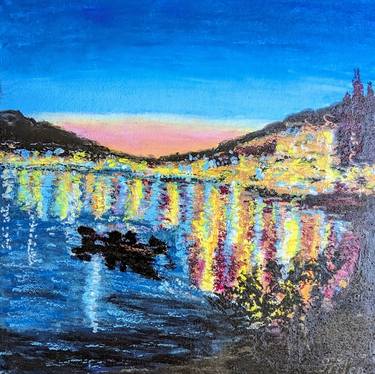 Pastel painting. Evening Cove thumb