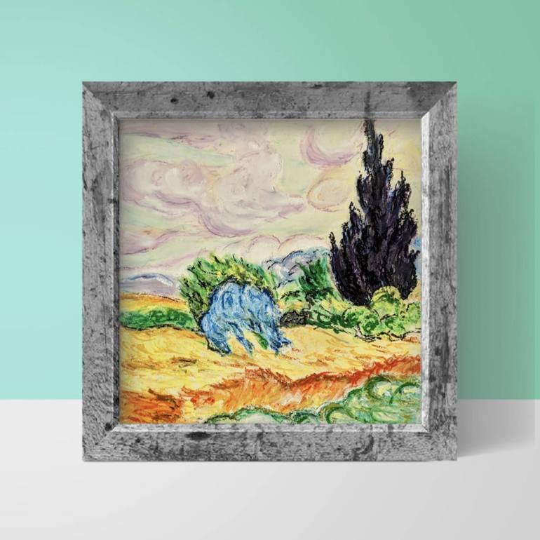 Original Impressionism Landscape Painting by Ellen Frischbutter