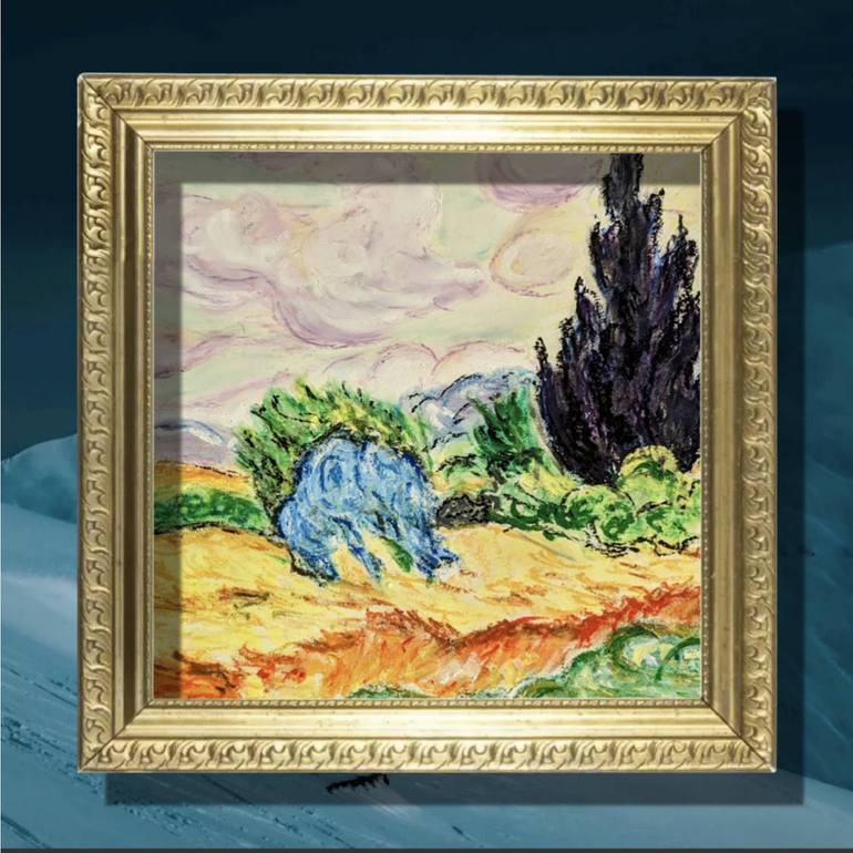 Original Impressionism Landscape Painting by Ellen Frischbutter