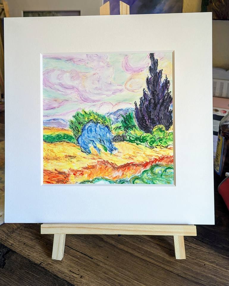 Original Impressionism Landscape Painting by Ellen Frischbutter