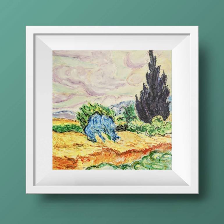 Original Impressionism Landscape Painting by Ellen Frischbutter