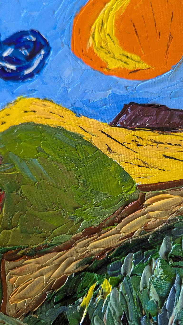 Original Impressionism Landscape Painting by Ellen Frischbutter