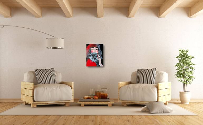 Original Expressionism Animal Painting by Ellen Frischbutter