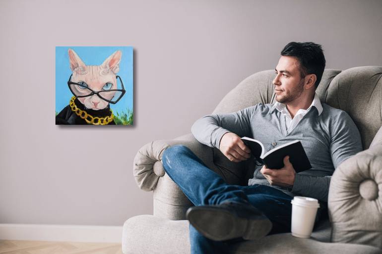 Original Photorealism Animal Painting by Ellen Frischbutter