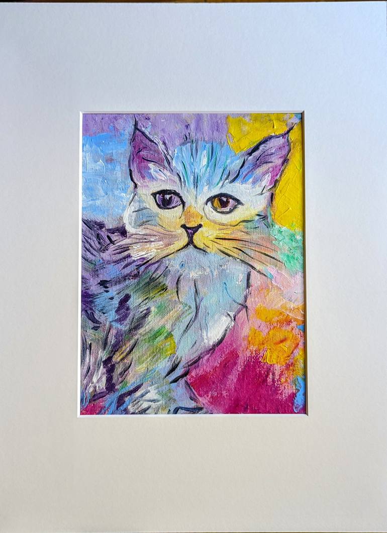 Original Art Deco Animal Painting by Ellen Frischbutter