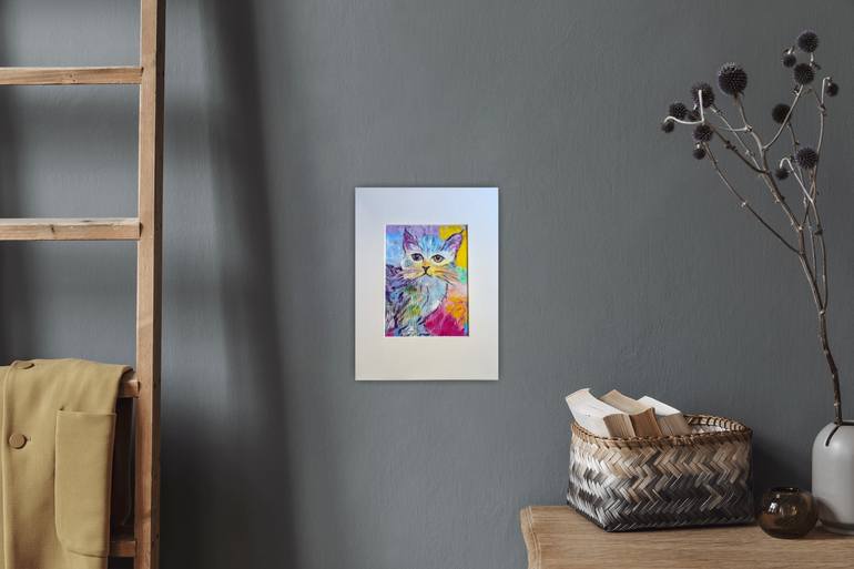 Original Art Deco Animal Painting by Ellen Frischbutter