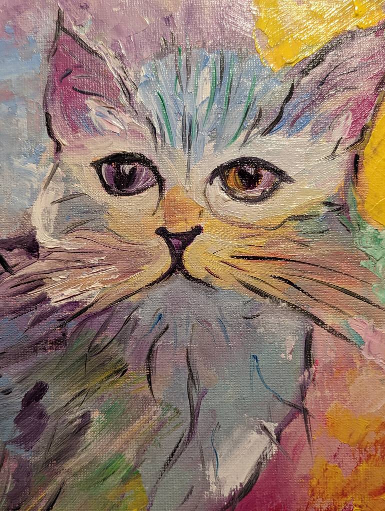 Original Art Deco Animal Painting by Ellen Frischbutter