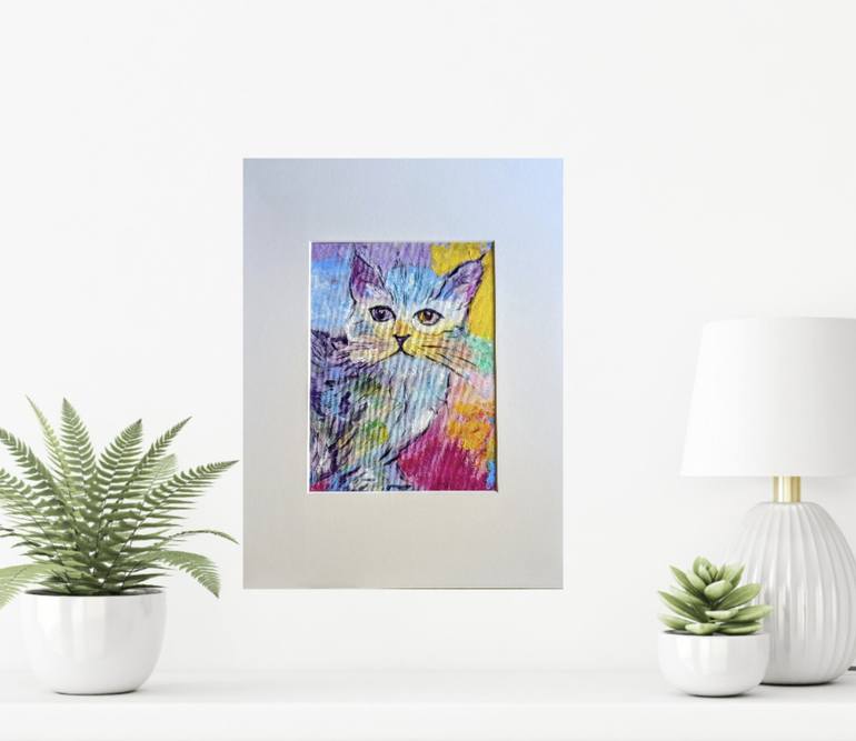 Original Art Deco Animal Painting by Ellen Frischbutter