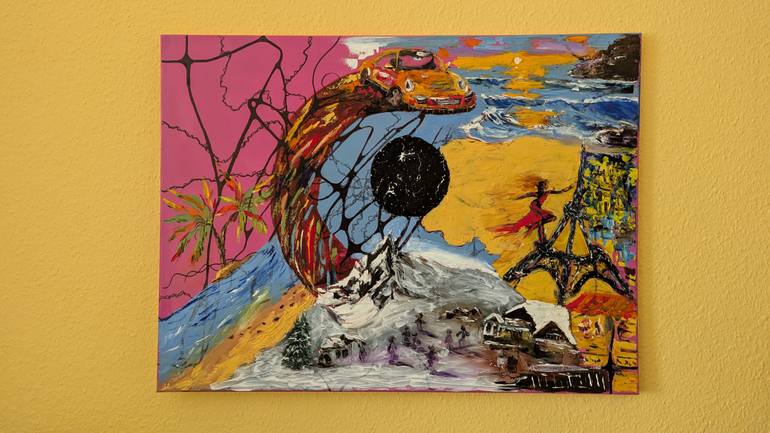 Original Expressionism Fantasy Painting by Ellen Frischbutter