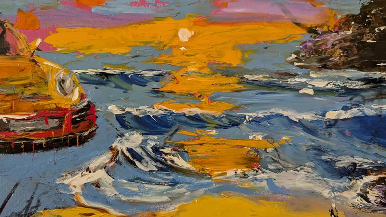 Original Expressionism Fantasy Painting by Ellen Frischbutter