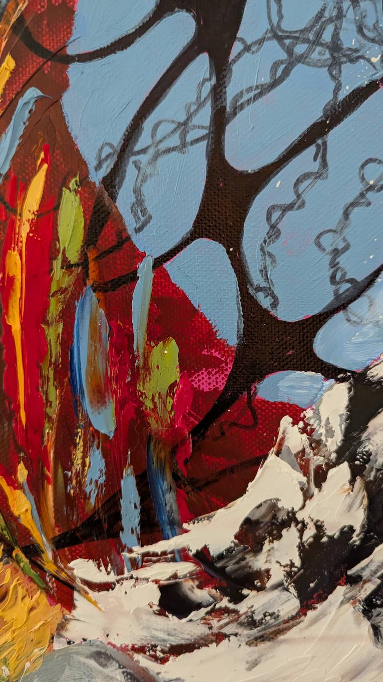 Original Expressionism Fantasy Painting by Ellen Frischbutter