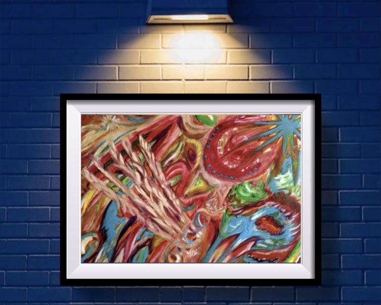 Original Symbolism Abstract Painting by Ellen Frischbutter