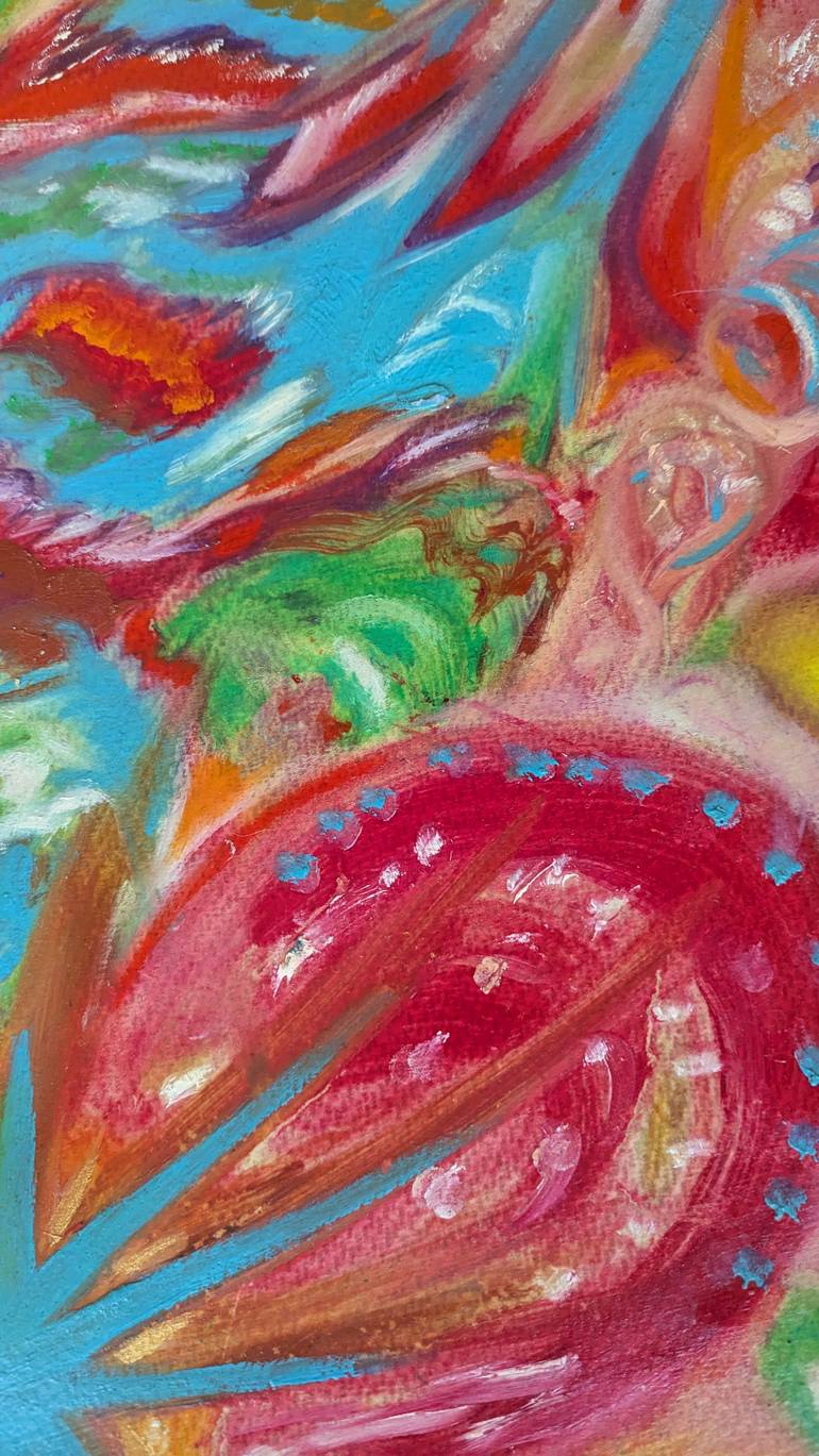 Original Symbolism Abstract Painting by Ellen Frischbutter