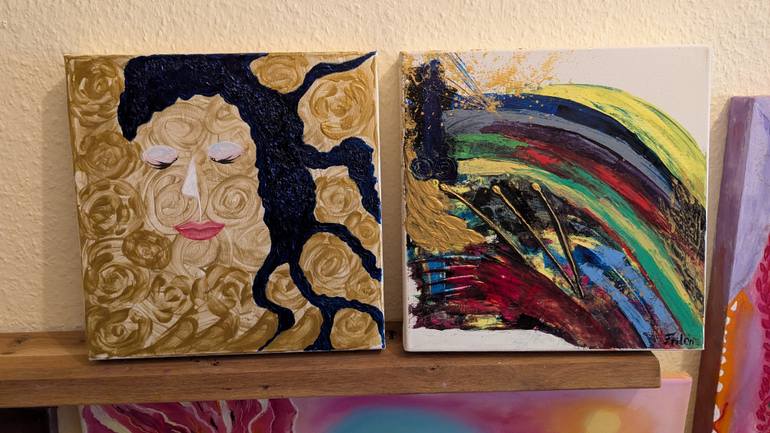 Original Symbolism Abstract Painting by Ellen Frischbutter