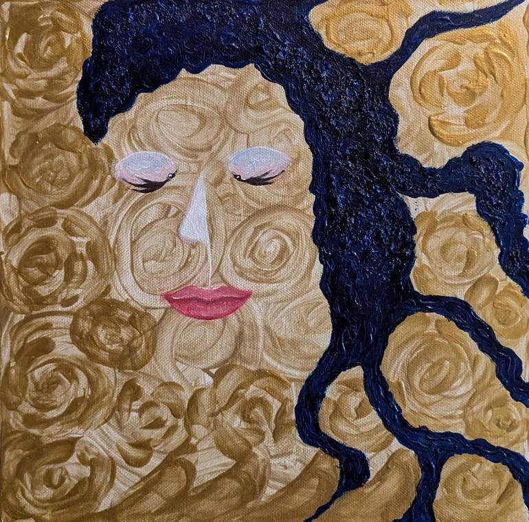 Original Symbolism Abstract Painting by Ellen Frischbutter