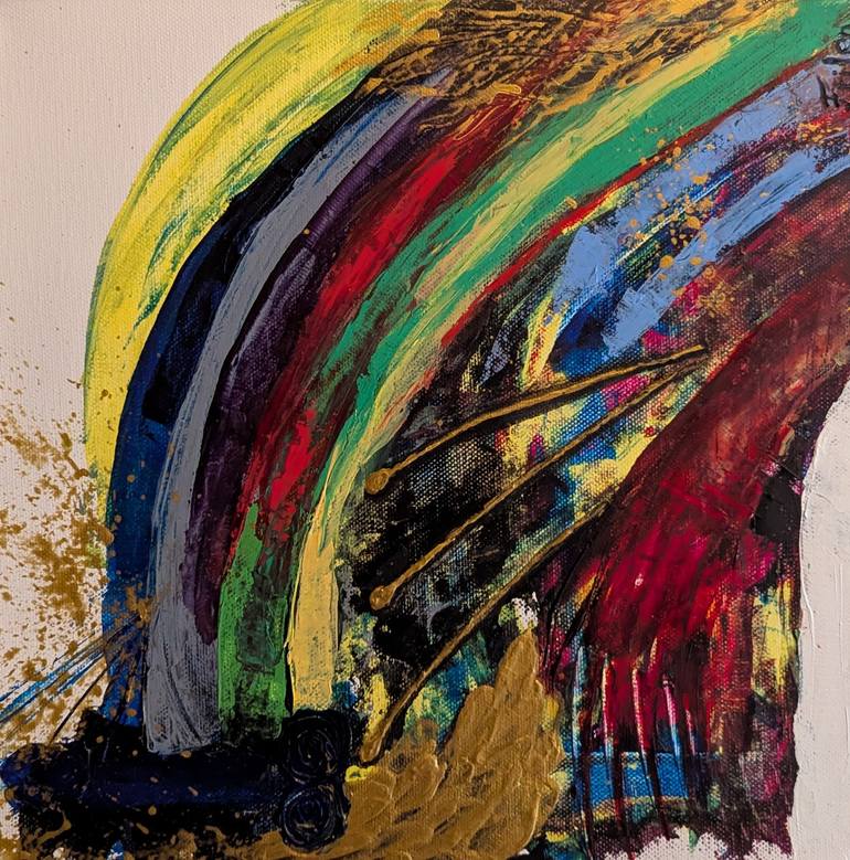Original Symbolism Abstract Painting by Ellen Frischbutter