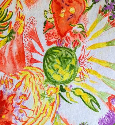 Original Abstract Painting by Ellen Frischbutter